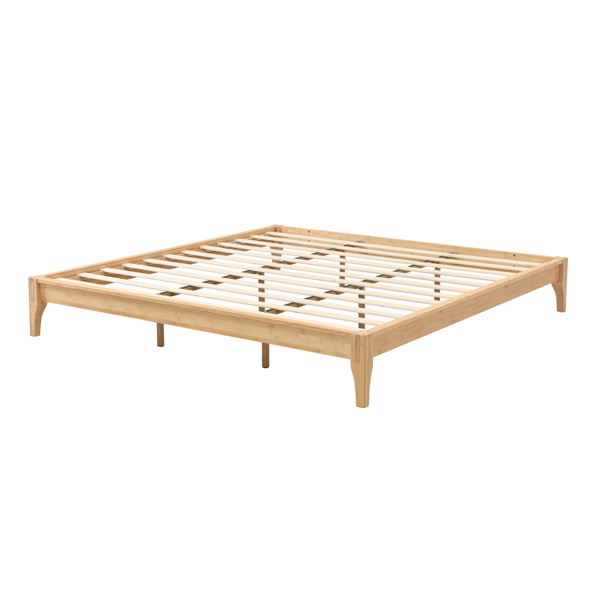Solid Dry Bamboo Platform Bed Frame, With Slat Support by Unique Piece Furniture