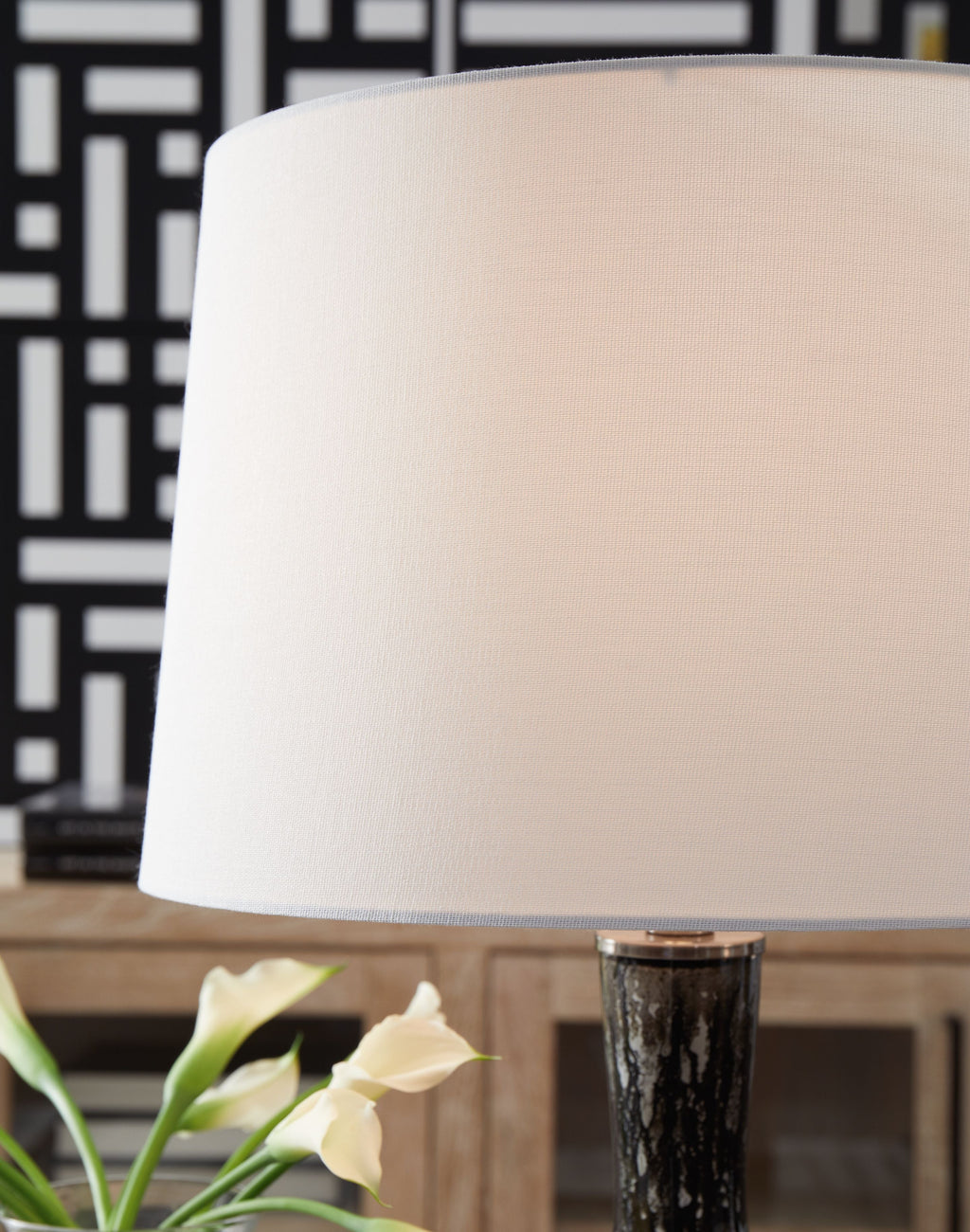 Tenslow - Glass Table Lamp - Antique Black by Unique Piece Furniture