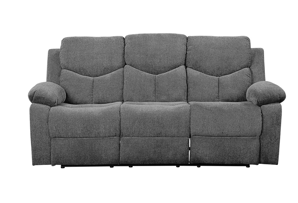 Kalen - Chenille Sofa With Drop Down Table - Gray by Unique Piece Furniture