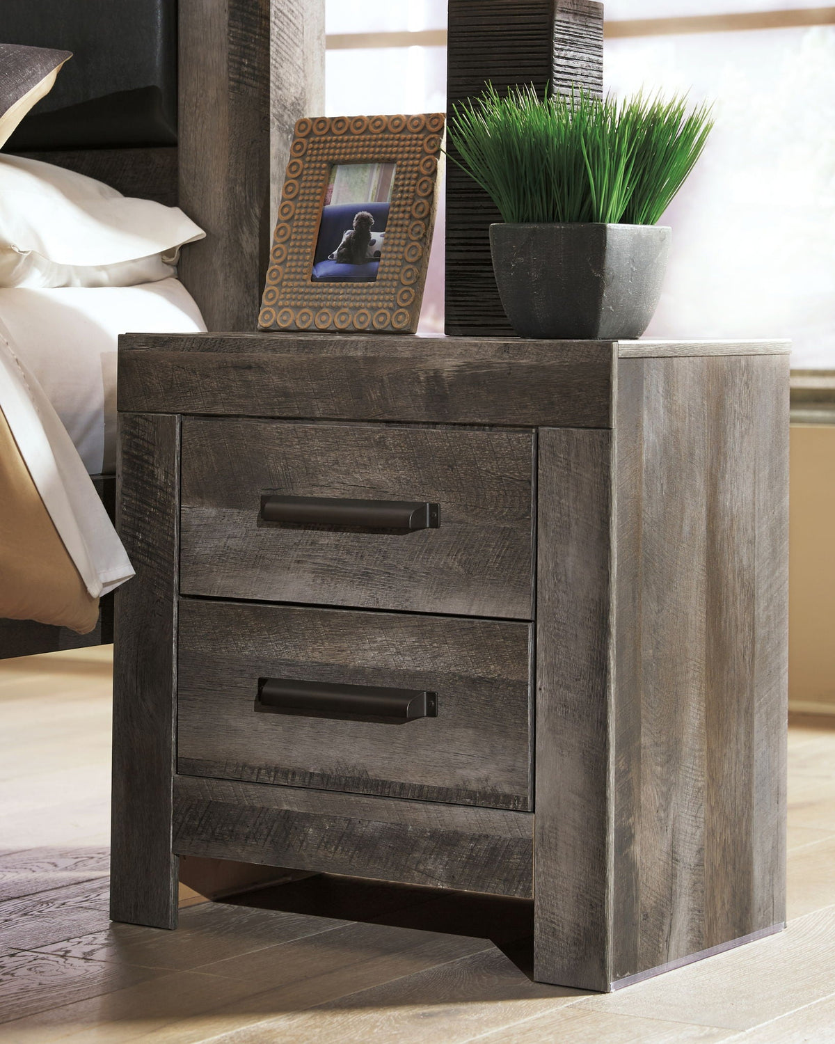 Wynnlow - Two Drawer Night Stand - Gray by Unique Piece Furniture