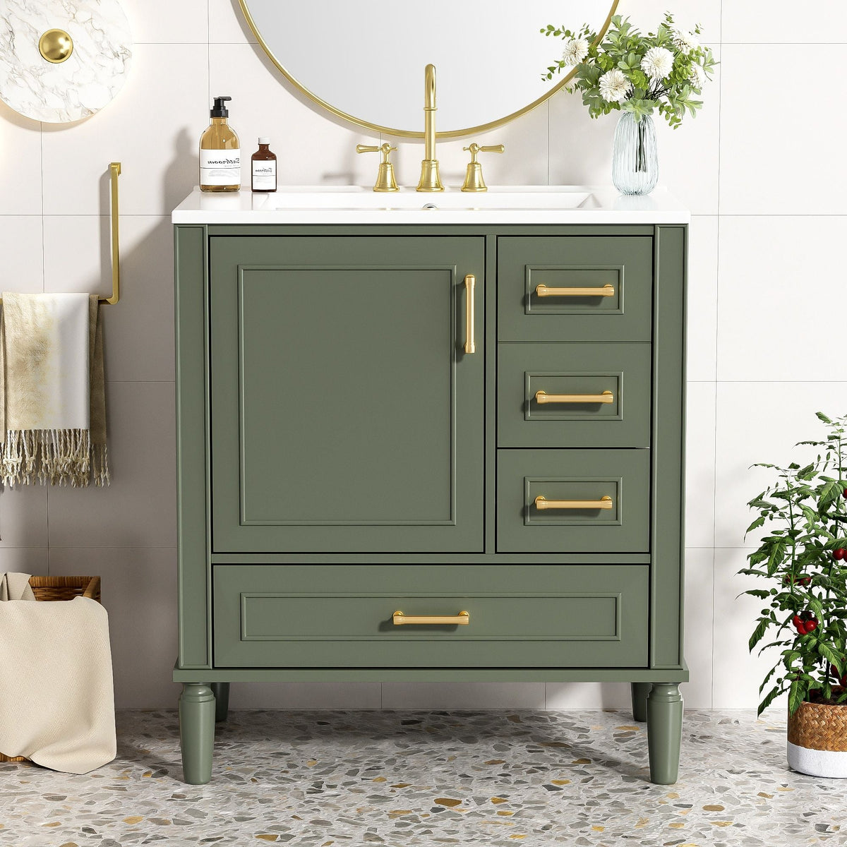 Traditional Bathroom Vanity Set With Soft Close Doors by Unique Piece Furniture