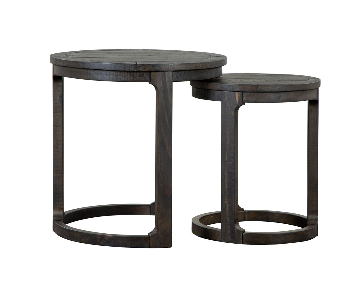 Boswell - Round Nesting End Table - Peppercorn by Unique Piece Furniture