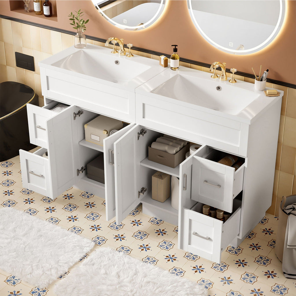 Bathroom Vanity With 2 Doors, 2 Drawers, Adjustable Shelf, Hidden Slides & Soft Close Hinges by Unique Piece Furniture