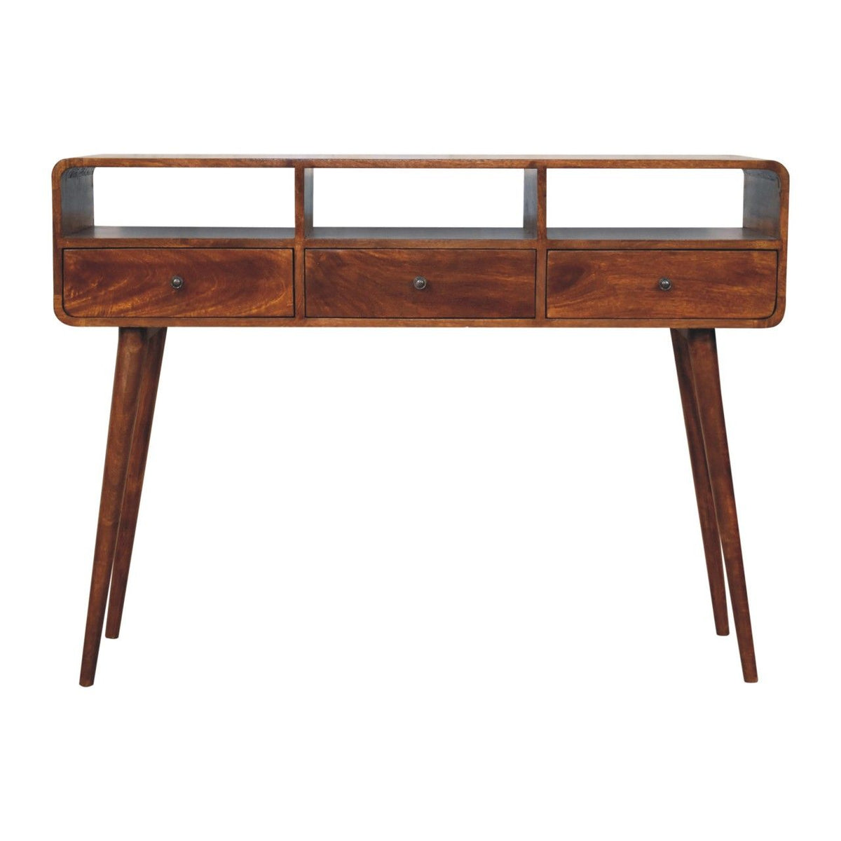 Triple Curved Console Table - Brown by Unique Piece Furniture