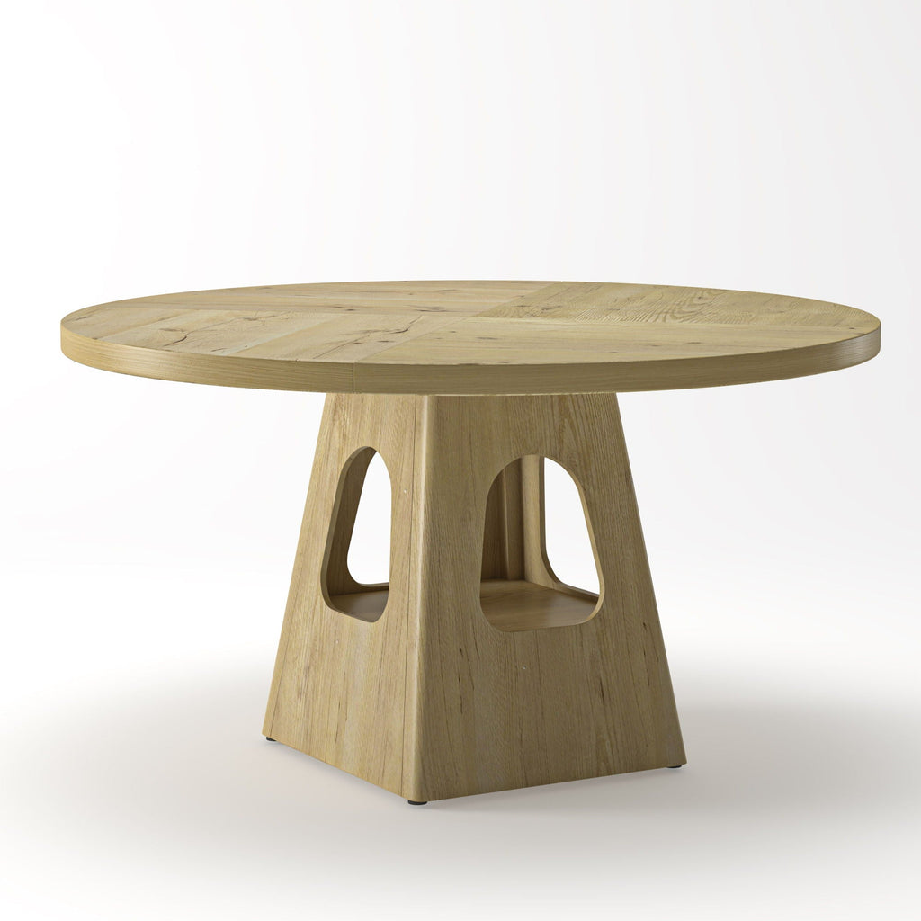 Farmhouse Round Dining Table With Storage Base by Unique Piece Furniture