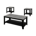 Table Set, Coffee, End, Side, Accent For Living Room Transitional (Set of 3) - Black by Unique Piece Furniture