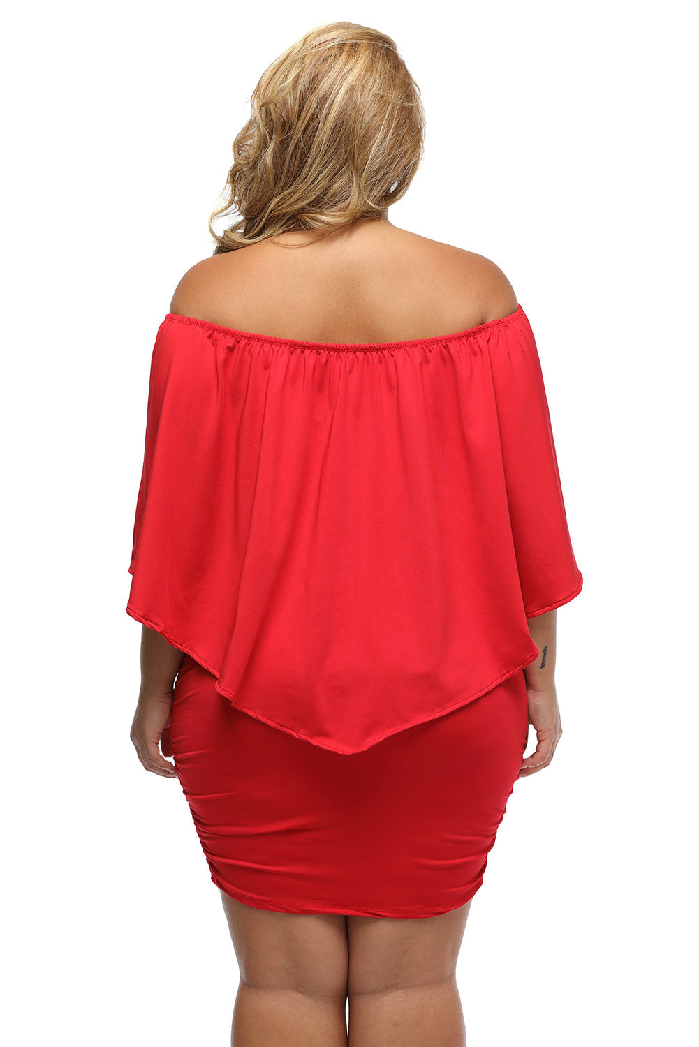 Plus size Dressing Layered Fiery Red Mini Poncho Dress by Wild and Free Boutique