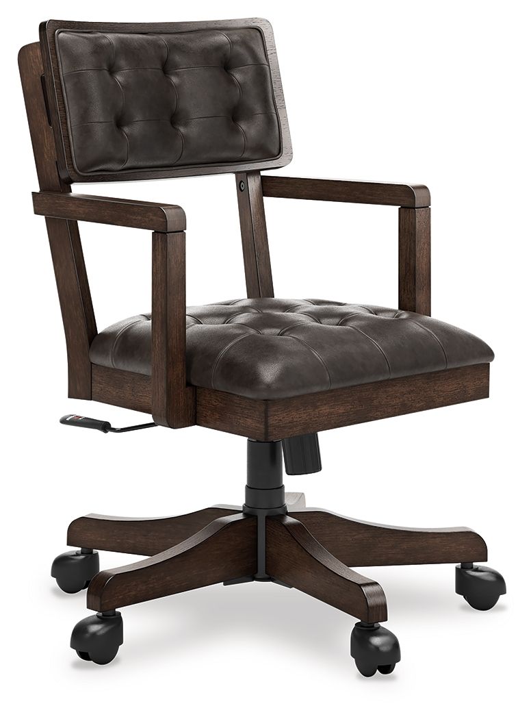 Breckington - Home Office Desk Chair - Dark Brown by Unique Piece Furniture