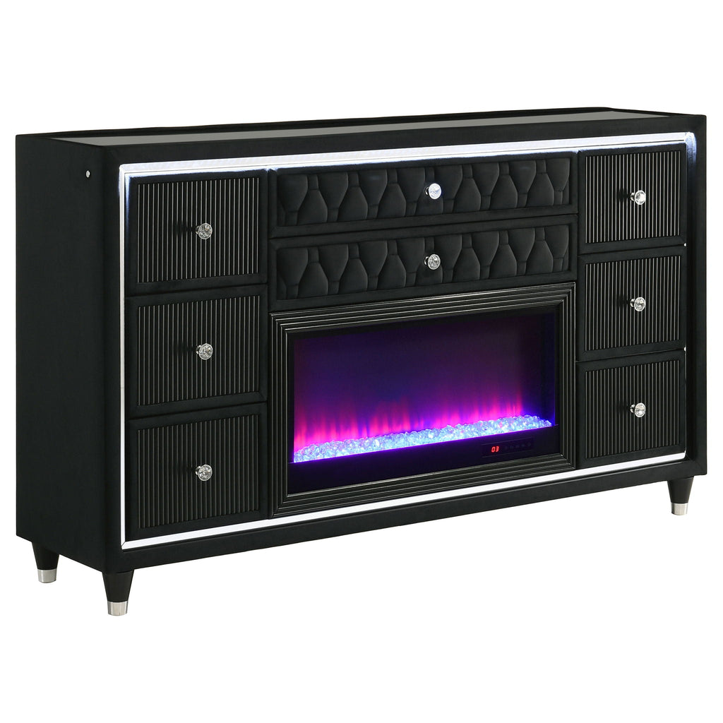 Lorient 4-piece Eastern King Bedroom Set Black by Unique Piece Furniture