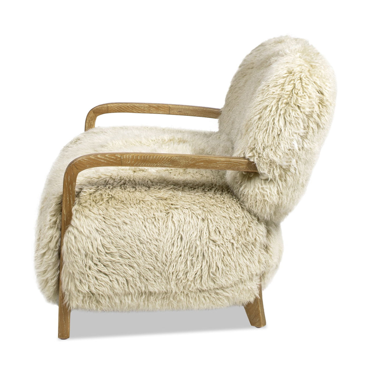 Enchante - Sheepskin Accent Loveseat - Taupe / Natural by Unique Piece Furniture