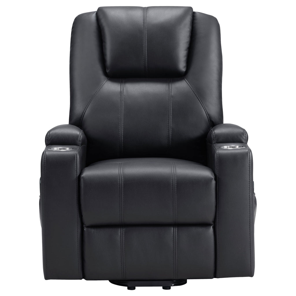 Armstrong Upholstered Power Lift Massage Recliner Espresso by Unique Piece Furniture