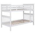 Chapman Wood Twin Over Twin Bunk Bed White by Unique Piece Furniture