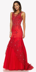 Juliet 654 Mermaid Gown Lace Up Back Embroidered by DiscountDressShop