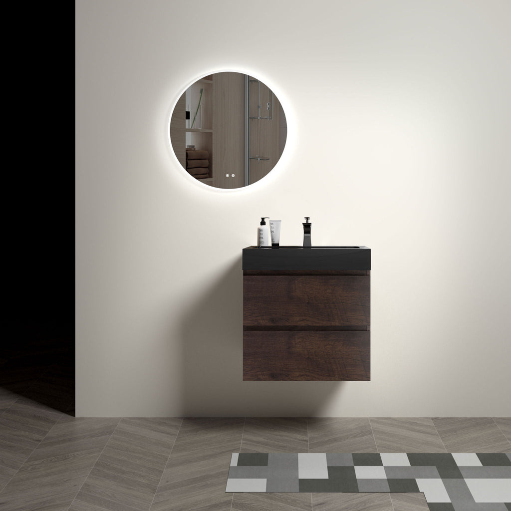 Alice - Bathroom Vanity Wall Mounted With Sink, Large Storage by Unique Piece Furniture