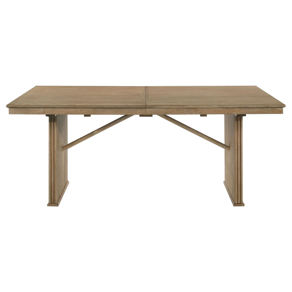 Adina 89-inch Extension Dining Table Distressed Light Brown by Unique Piece Furniture