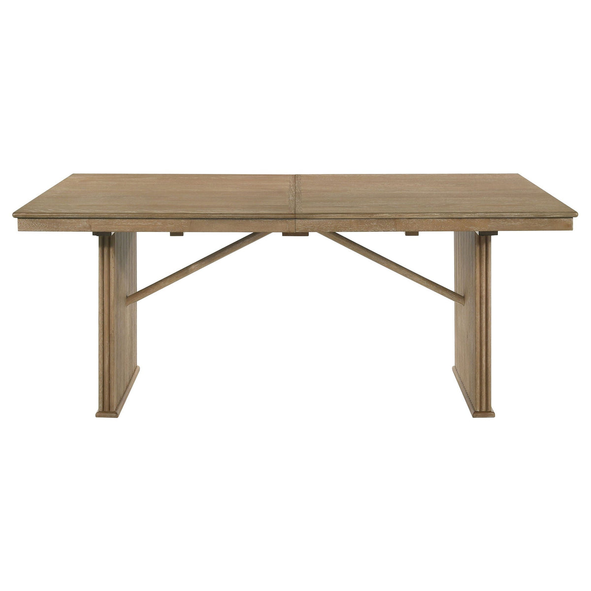 Adina 89-inch Extension Dining Table Distressed Light Brown by Unique Piece Furniture