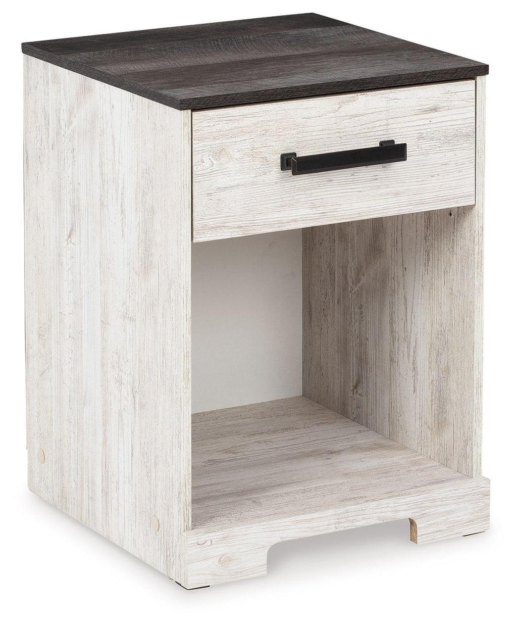Shawburn - One Drawer Night Stand - Open Cubby - White / Black / Gray by Unique Piece Furniture