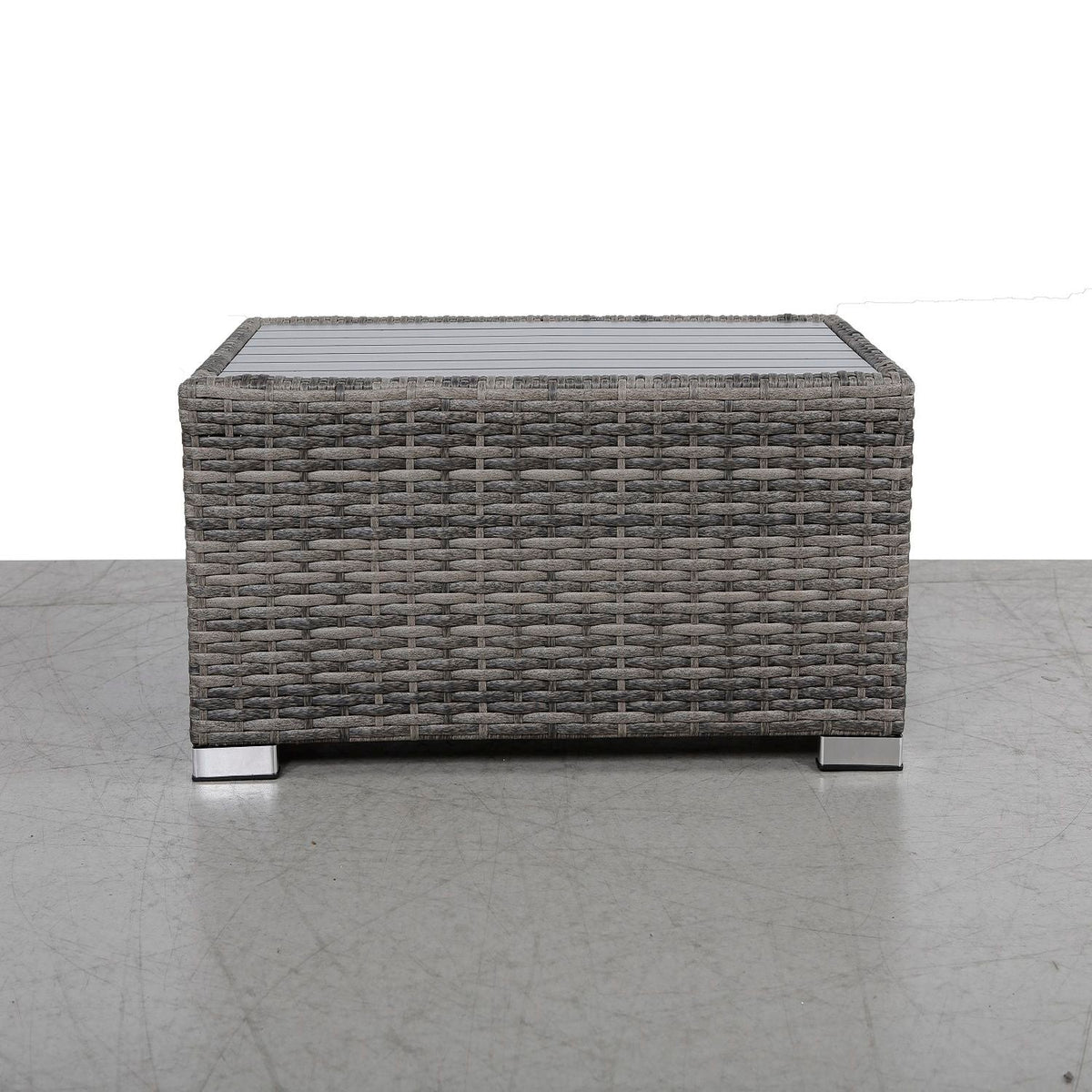 Chesterville - Slatted Side Table With Aluminum Top - Gray by Unique Piece Furniture