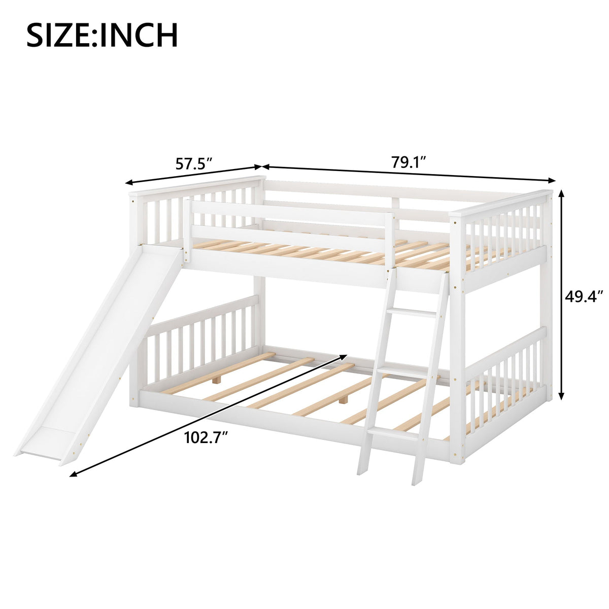 Bunk Bed & Convertible Slide And Ladder by Unique Piece Furniture