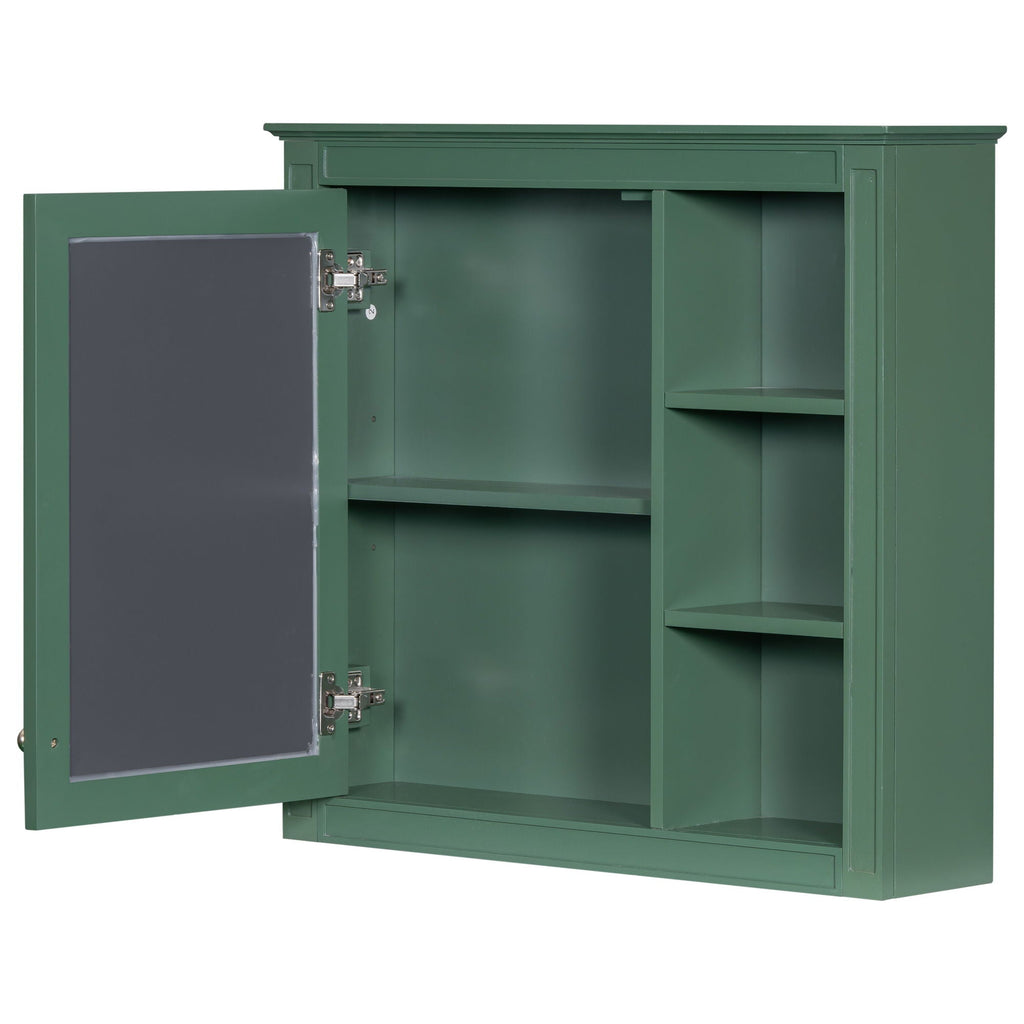 Wall Mounted Medicine Cabinet With Mirror And 3 Open Shelves by Unique Piece Furniture