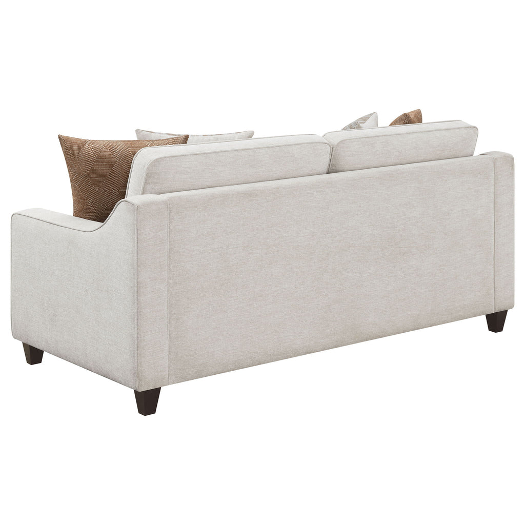 Christine Upholstered Sloped Arm Sofa Beige by Unique Piece Furniture