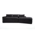 Modern Minimalist Modular Sectional Sofa With Deep Seats And Right Facing Chaise by Unique Piece Furniture