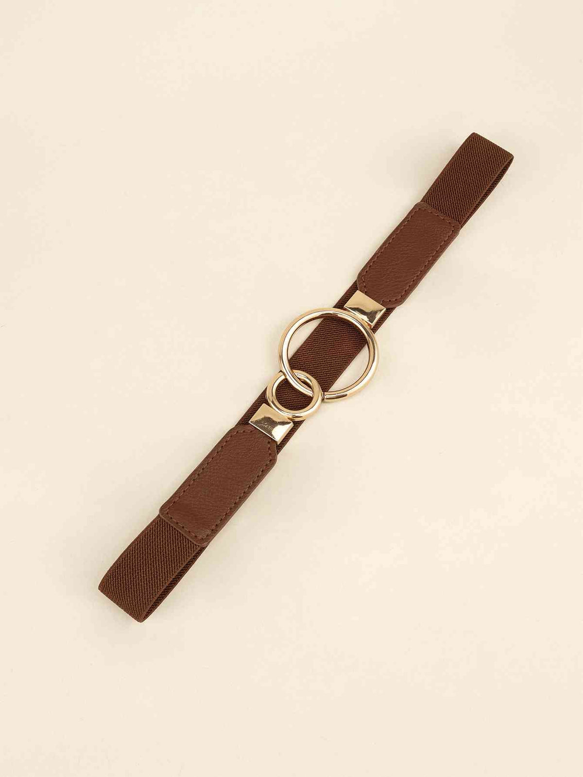 ElegantStyle Double Ring Buckle Elastic PU Belt – Adjustable Comfort Fit See size chart under “more details” by The Fashion Celestial