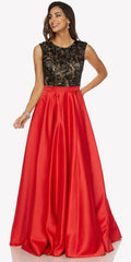Juliet 661 Sleeveless Floor Length A-line Dress Keyhole Back by DiscountDressShop