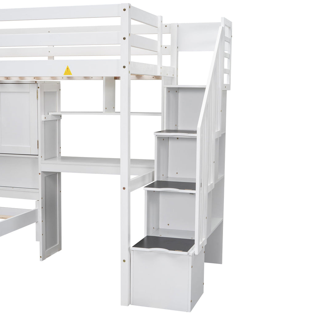 Loft Bed With Built In Desk And Staircase by Unique Piece Furniture