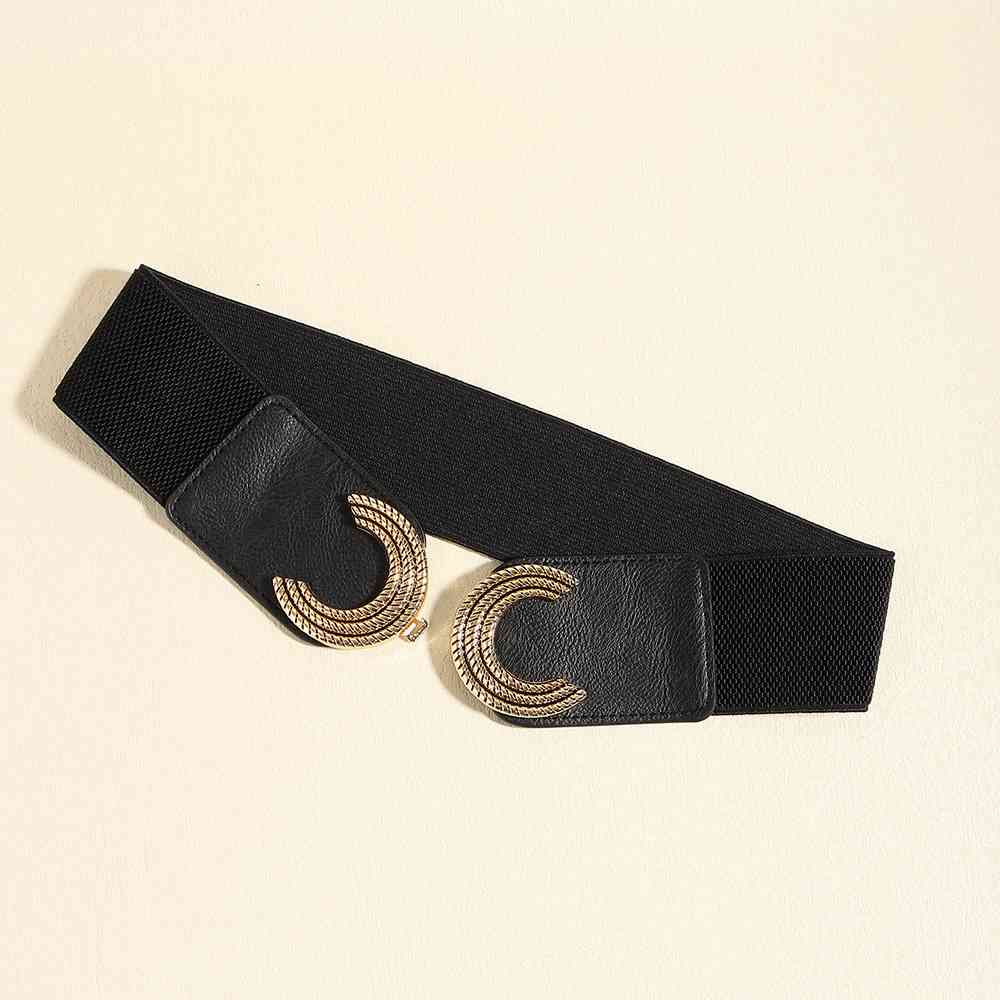 YourBrand Double C Buckle Elastic Belt – Stylish and Versatile Design See size chart under “more details” by The Fashion Celestial