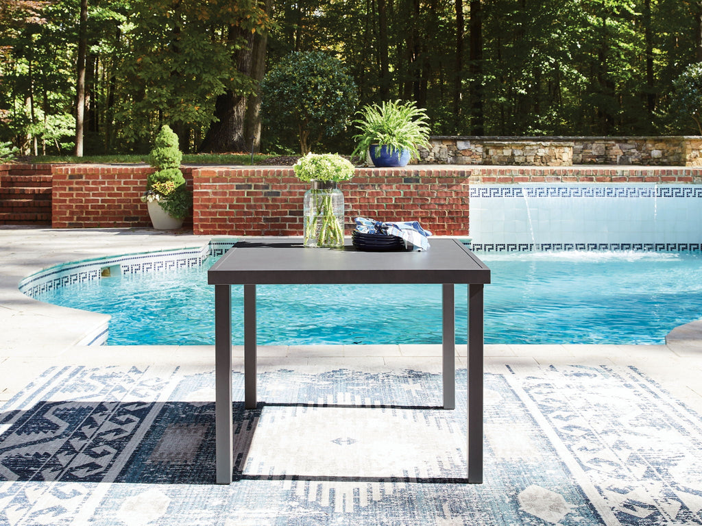 Rocky Creek - Square Dining Table With Umbrella Option - Gray by Unique Piece Furniture