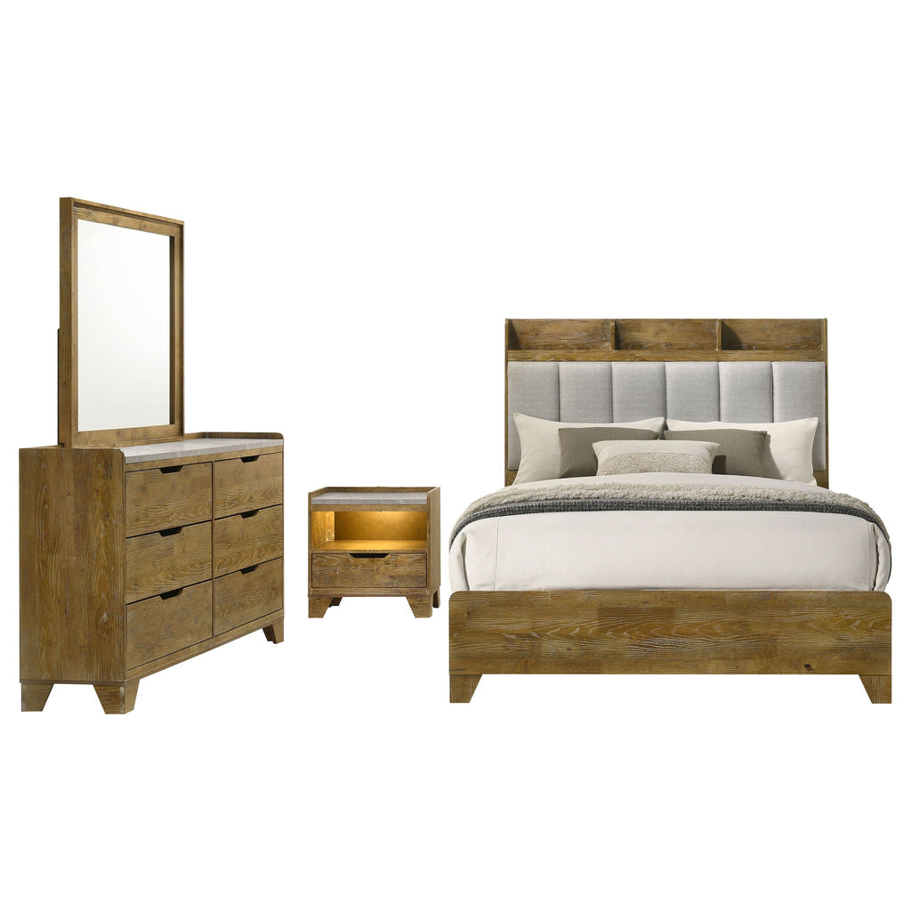 Henderson 4-piece Queen Bedroom Set Medium Oak by Unique Piece Furniture