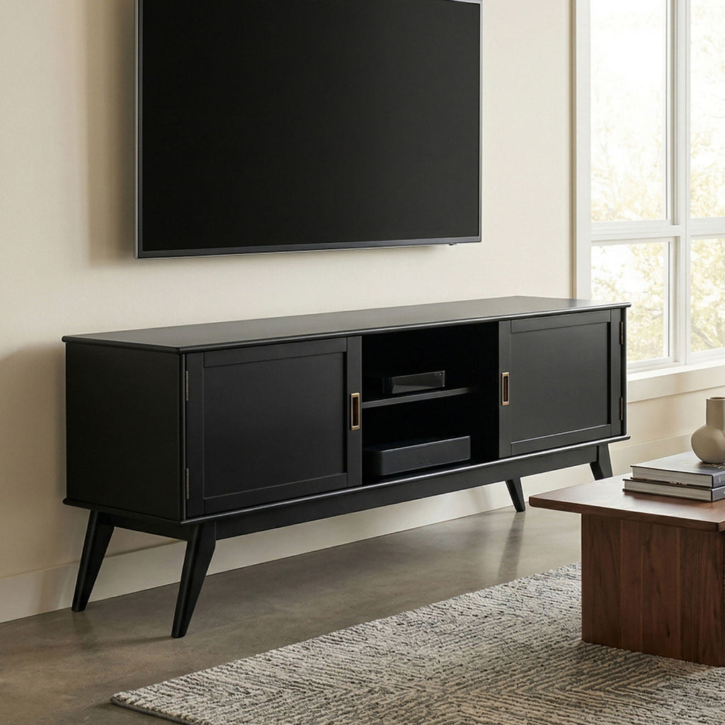 Draper - Handcrafted Mid Century Low TV Media Stand by Unique Piece Furniture