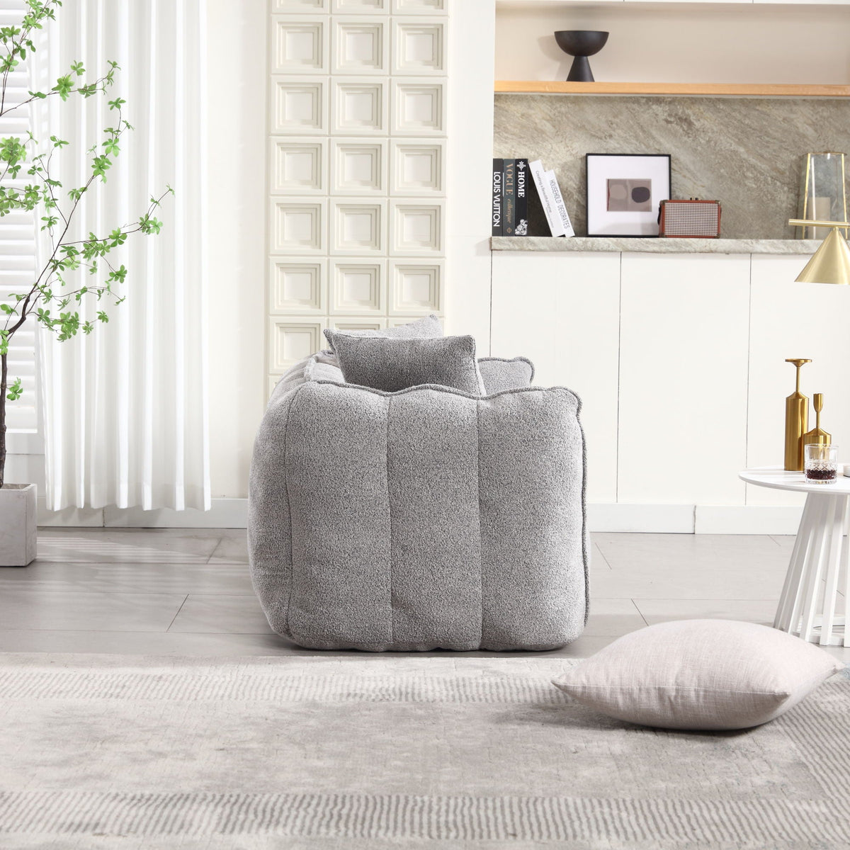 Cozy Beanbag Chair With High Resilience Foam Core For 2 by Unique Piece Furniture