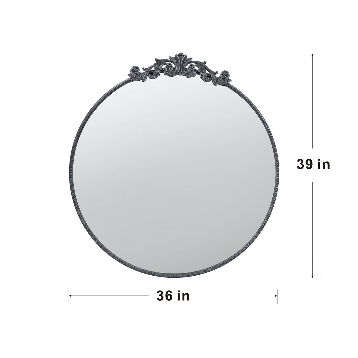 Classic Design Mirror With Baroque Inspired Frame For Bathroom, Entryway Console Lean Against Wall by Unique Piece Furniture