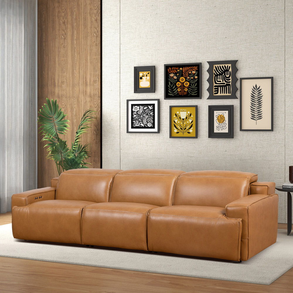Urbana - Triple Power Recliner Sofa - Tan by Unique Piece Furniture