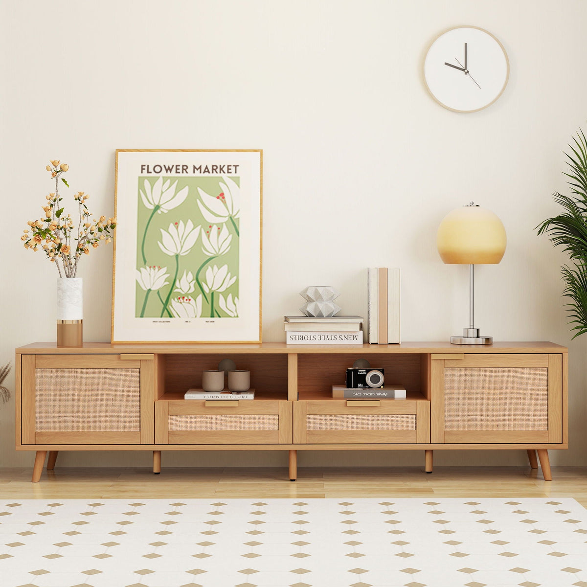 TV Stand, Media Console With Cable Management by Unique Piece Furniture