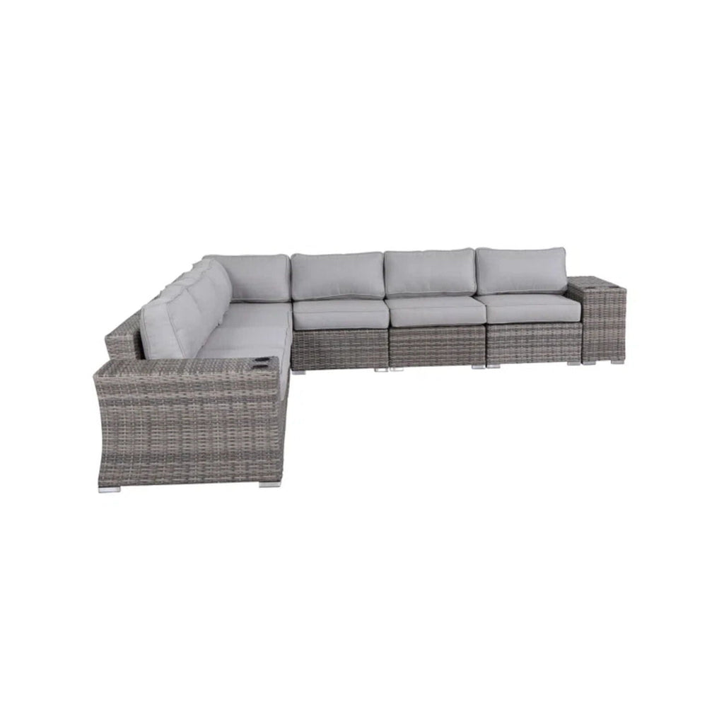 Rattan Sectional Sofa Set With Cushions by Unique Piece Furniture