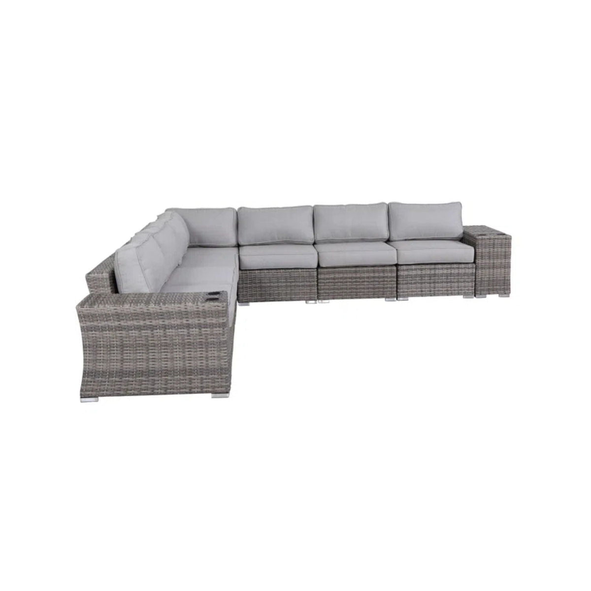 Rattan Sectional Sofa Set With Cushions by Unique Piece Furniture