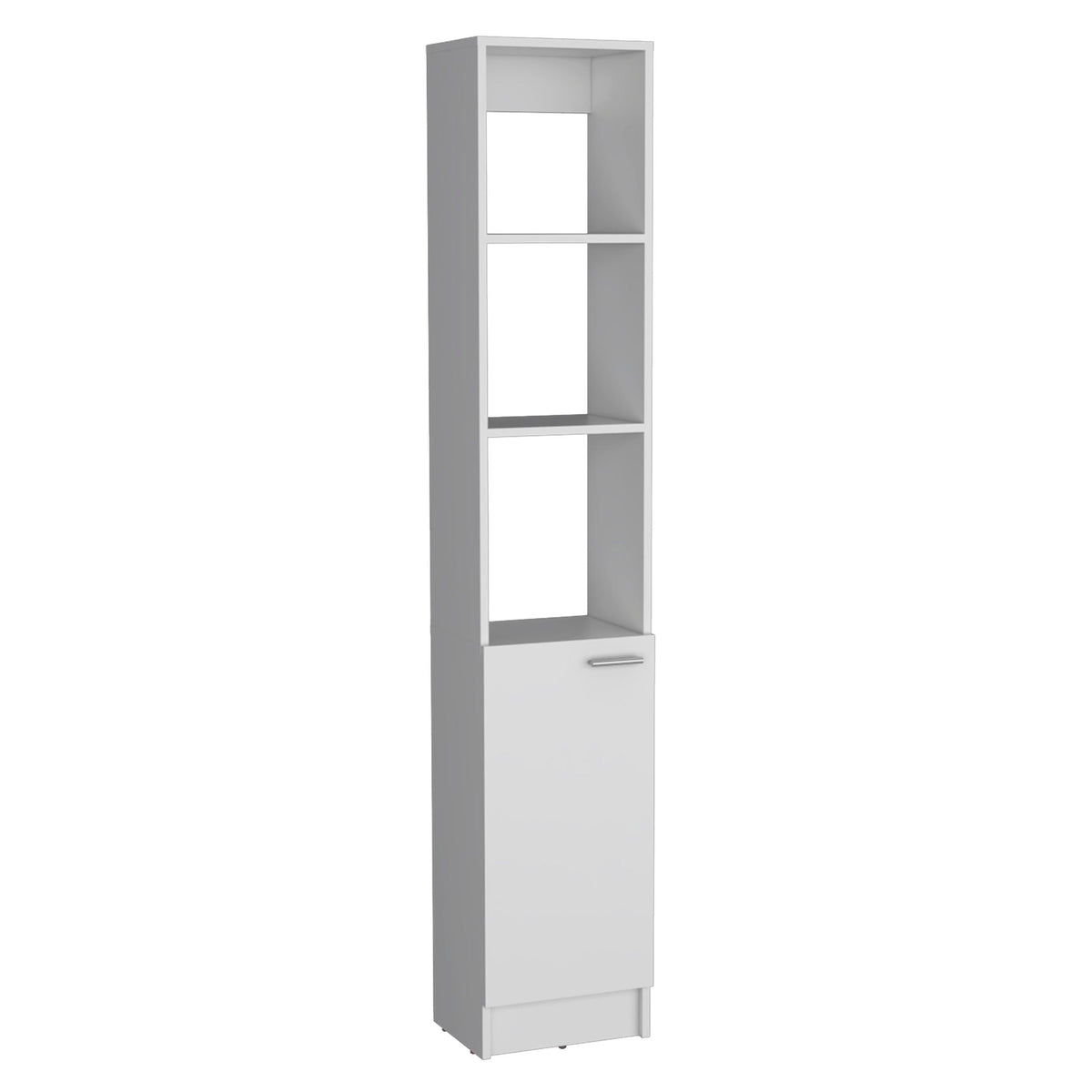 Linen Cabinet, 1 Door, 6 Shelves - White by Unique Piece Furniture