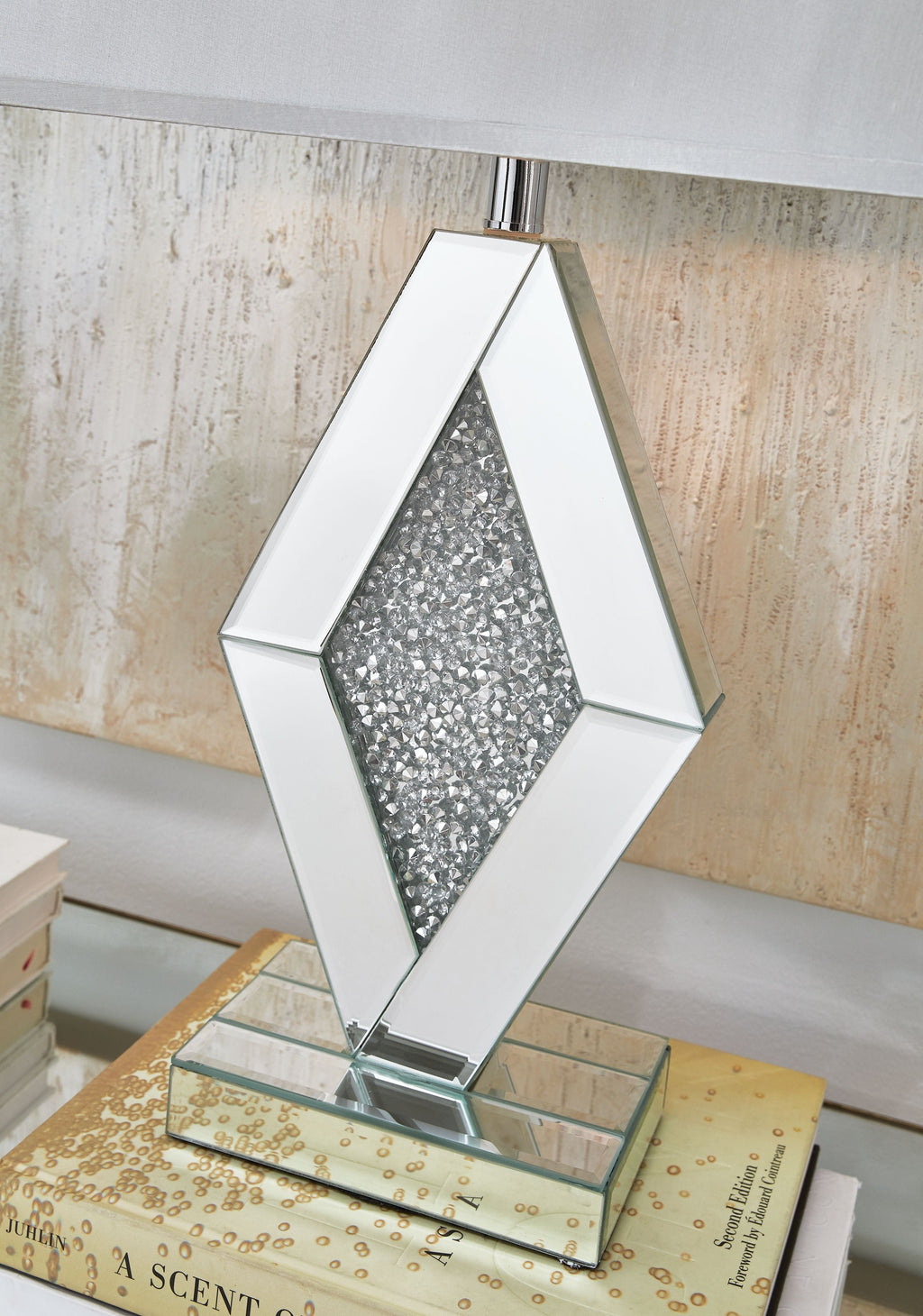 Prunella - Mirror Table Lamp - Silver Finish by Unique Piece Furniture