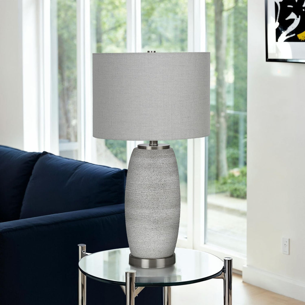 Lighting, Table Lamp, Ceramic, Modern - Gray by Unique Piece Furniture