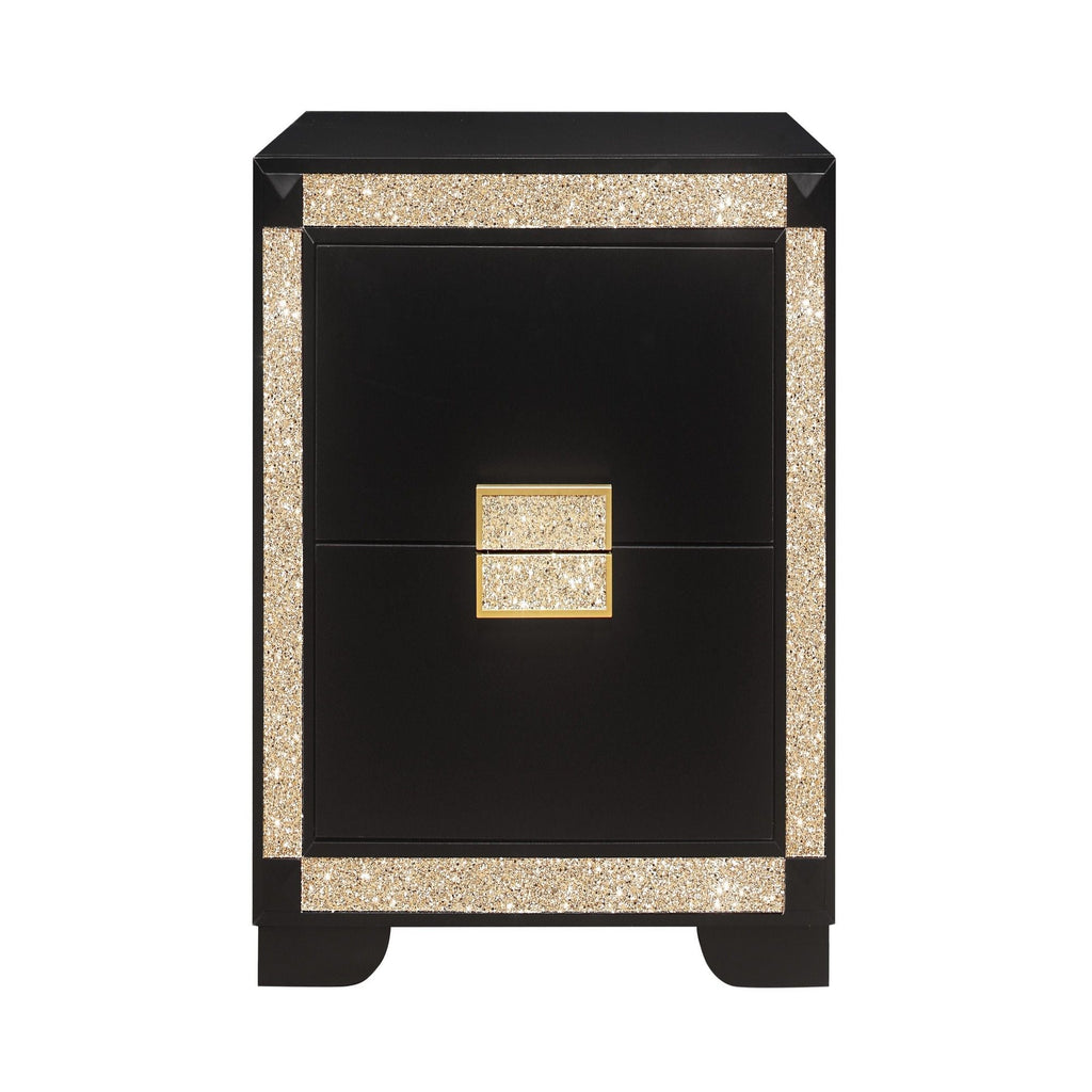 Lively - Bedroom Set With Glitter Detail And Padded Headboard by Unique Piece Furniture