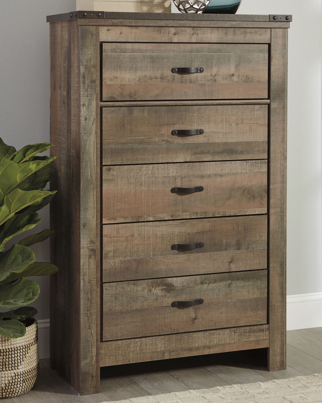 Trinell - Five Drawer Chest - Brown by Unique Piece Furniture