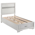 Miranda 51-inch Wood Twin Storage Panel Bed White by Unique Piece Furniture