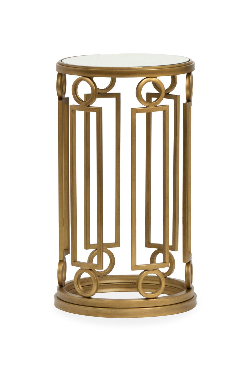 Lorena - Round Accent Table - Burnished Brass by Unique Piece Furniture