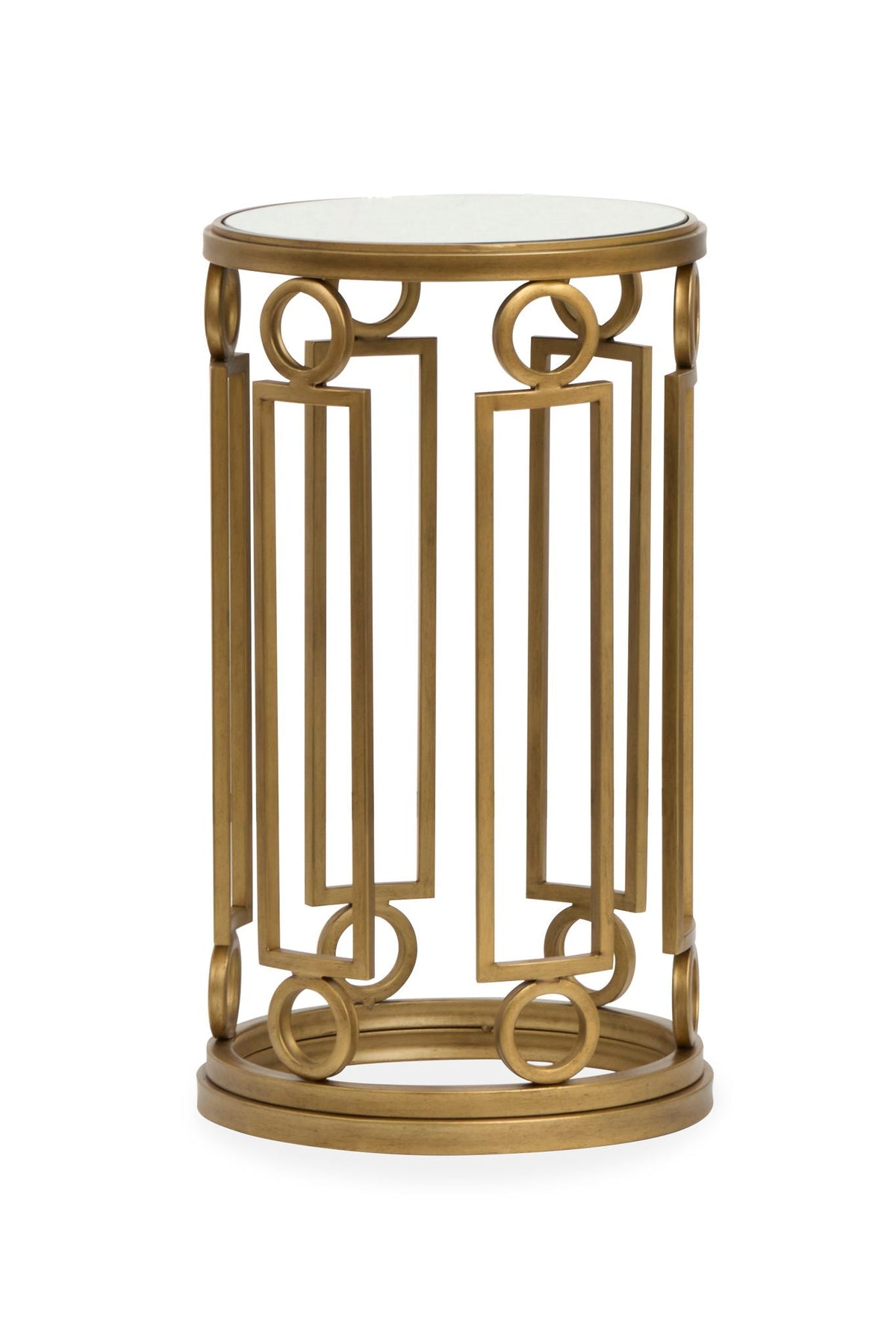 Lorena - Round Accent Table - Burnished Brass by Unique Piece Furniture