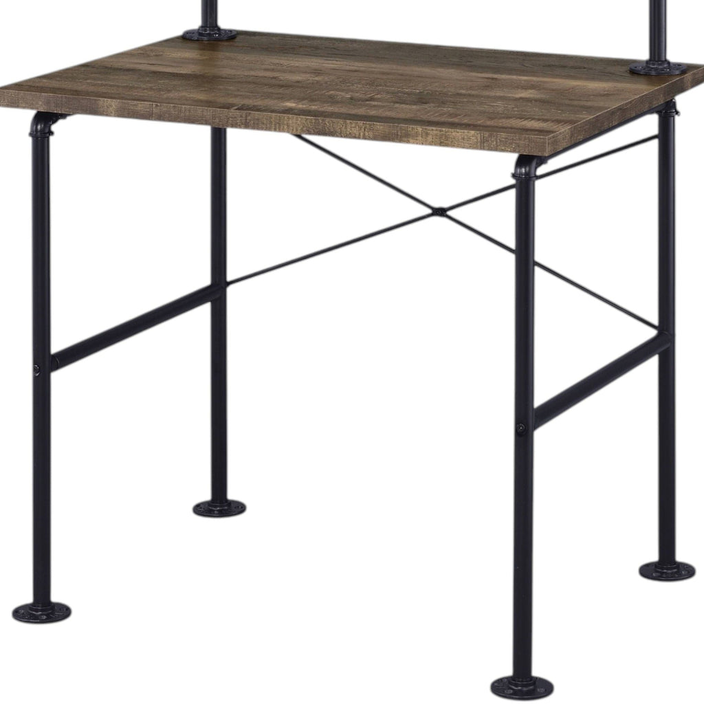 Ensata - Rustic Writing Desk - Black / Oak by Unique Piece Furniture