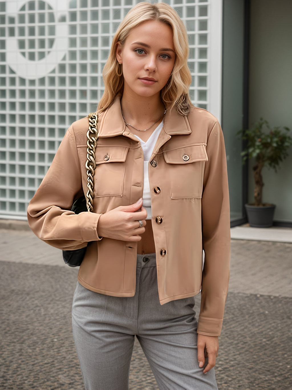 Women’s Plus Size Flannel Jacket by FitiqueFit
