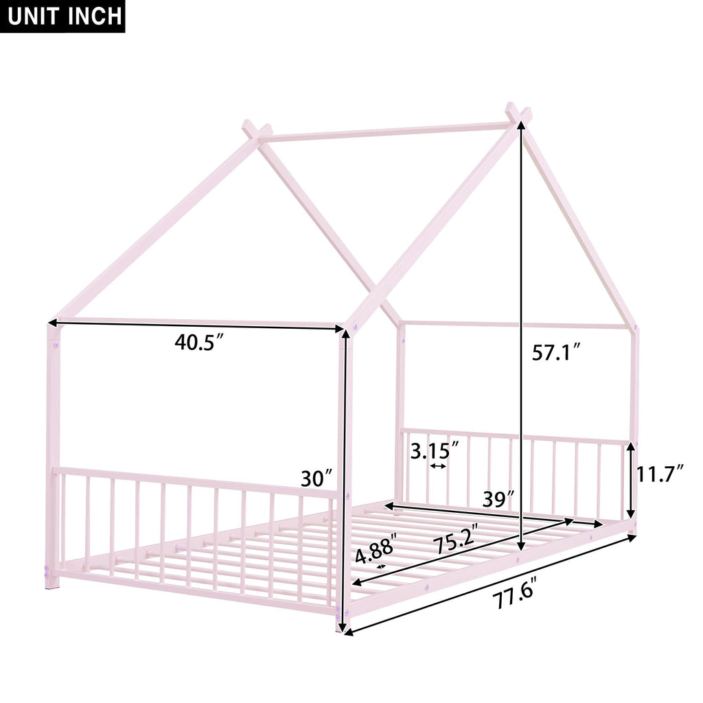 Metal House Bed by Unique Piece Furniture